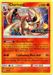 Charizard SM158 Wave Holo STAFF Promo - SM9 Team Up Prerelease